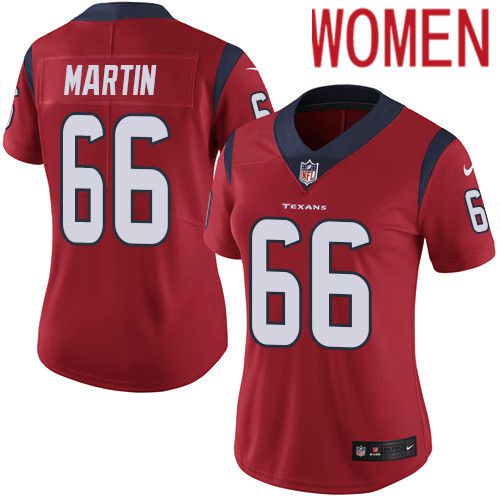 Women Houston Texans #66 Nick Martin Red Nike Vapor Limited NFL Jersey->women nfl jersey->Women Jersey